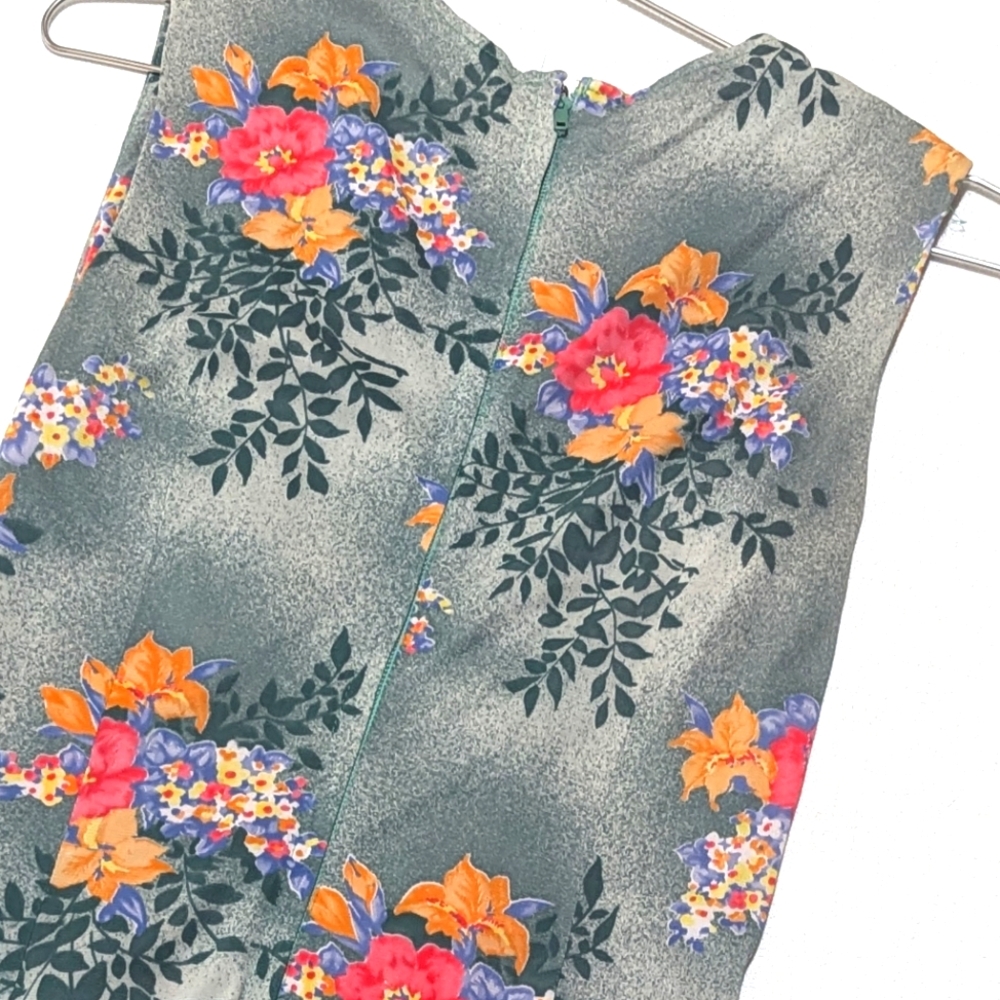 Vintage Floral Maxi Dress | Wedding | V Neck | Shabby Chic | Colorful | 90s - Picture 9 of 9